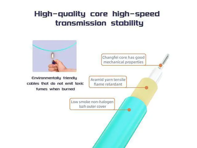 Alt view image 3 of 7 - Deuninker OM3 Fiber Patch Cable 30Meter/100ft, LC/UPC-FC/UPC Fiber Optic Cable Cord LSZH 10GB Multimode Duplex Jumper 50/125?m
