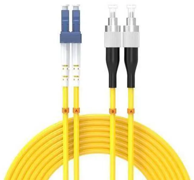 Main image of Deuninker 75Meters 246ft LC/UPC-FC/UPC Single-Mode Fiber Optic Cable LC to FC OS2 Jumper Optical Patch Cord Duplex 9/125um Yellow LC-FC