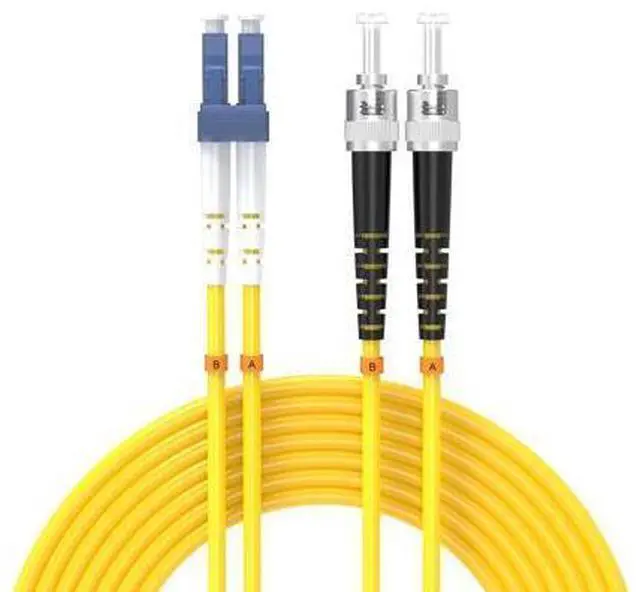 Main image of Deuninker 75Meters 246ft LC/UPC-ST/UPC Single-Mode Fiber Optic Cable LC to ST OS2 Jumper Optical Patch Cord Duplex 9/125um Yellow LC-ST
