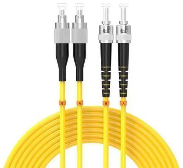 Main image of Deuninker 75Meters 246ft FC/UPC-ST/UPC Single-Mode Fiber Optic Cable FC to ST OS2 Jumper Optical Patch Cord Duplex 9/125um Yellow FC-ST