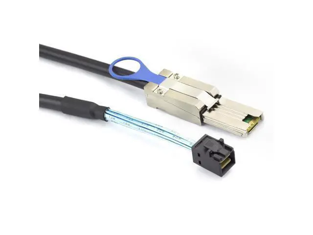 Alt view image 4 of 4 - Deuninker Mini SAS HD SFF-8088 to SFF-8643 Internal External Server Cable \u2013 6Gbps High Speed 28AWG Data Cable, Black Flat Connector (3m)