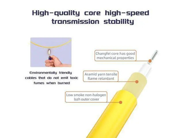 Alt view image 2 of 6 - Deuninker 75Meters 246ft LC/UPC-ST/UPC Single-Mode Fiber Optic Cable LC to ST OS2 Jumper Optical Patch Cord Duplex 9/125um Yellow LC-ST