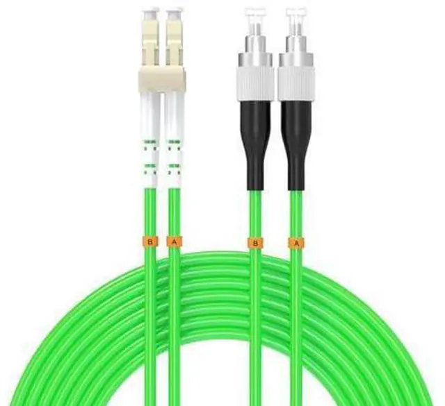Main image of Deuninker lc to fc Fiber Patch Cable om3 10GB/giga-bit Multimode Duplex Jumper MMF 50/125?m LSZH Fiber Optic Cord,8Meters/26.2ft,Green