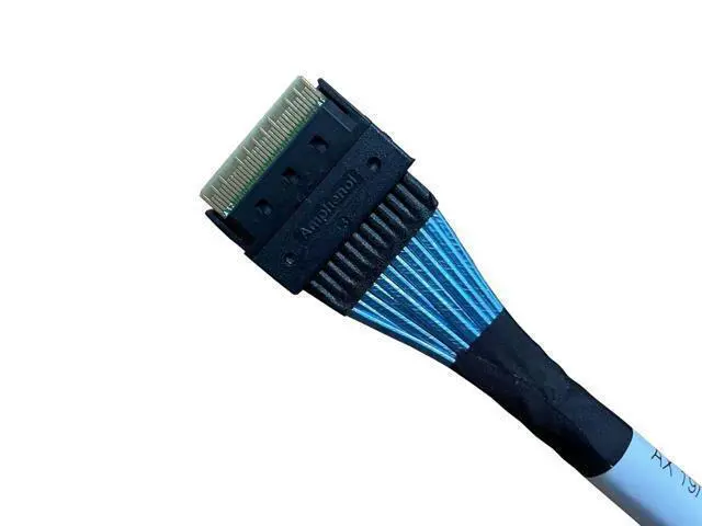 Alt view image 4 of 5 - Deuninker SlimSAS 8X to 2*MiniSAS HD 4X,SFF-8654 74Pin to 2*SFF-8643 36Pin Cable 80cm(Broadcom MPN 05-60003-00)