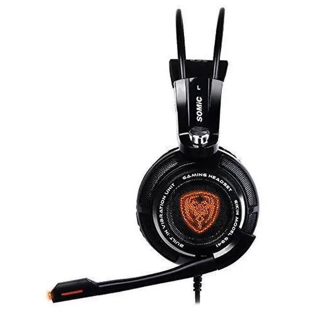 Alt view image 2 of 5 - SOMIC G941 Gaming Headset,7.1 Virtual Surround Sound USB Lightweight Over Ear Headphone with Mic,Volume Control,LED Light
