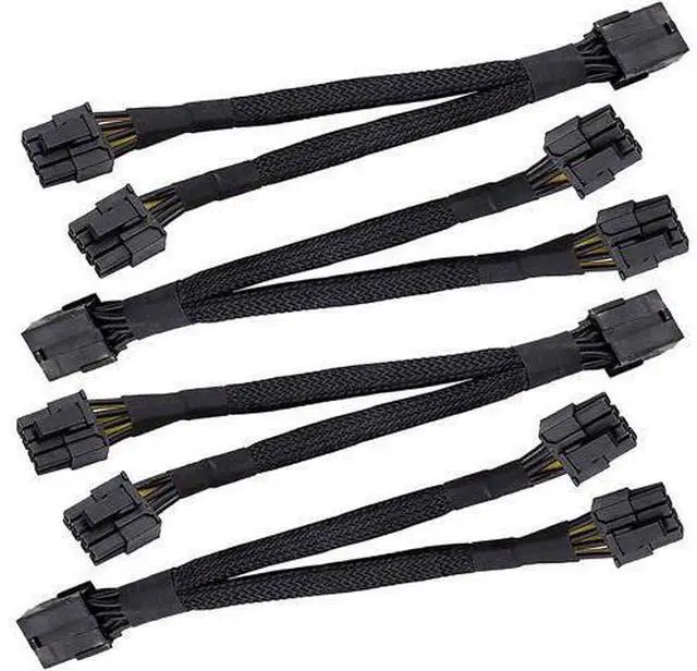 Main image of 8 Pin PCI-E PCI Express Graphics Video Card GPU VGA 8 Pin Female to Dual GPU 8Pin (6+2) Pin Male Braided Sleeved GPU 8pin Splitter Power Extension Cable (9-inch) 3 Pack +Bonus