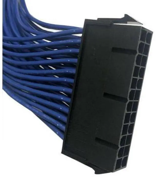 Alt view image 3 of 4 - 5X Set ATX 24Pin 1 to 2 Power Extension Cable PSU Male to Female Y Splitter TOP