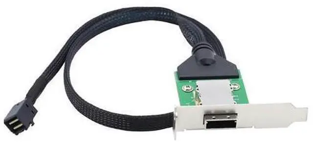 Alt view image 4 of 6 - Deuninker Mini SAS HD SFF-8643 to HD SFF-8088 PCBA Female Internal to External Cable, 6Gbps High-Speed Server Conversion Cable (0.5M/19.68in)