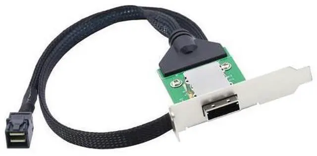 Alt view image 3 of 6 - Deuninker Mini SAS HD SFF-8643 to HD SFF-8088 PCBA Female Internal to External Cable, 6Gbps High-Speed Server Conversion Cable (0.5M/19.68in)