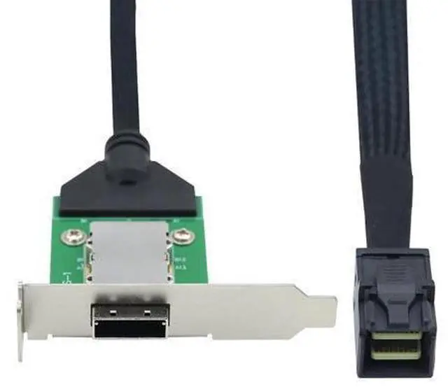 Alt view image 5 of 6 - Deuninker Mini SAS HD SFF-8643 to HD SFF-8088 PCBA Female Internal to External Cable, 6Gbps High-Speed Server Conversion Cable (0.5M/19.68in)