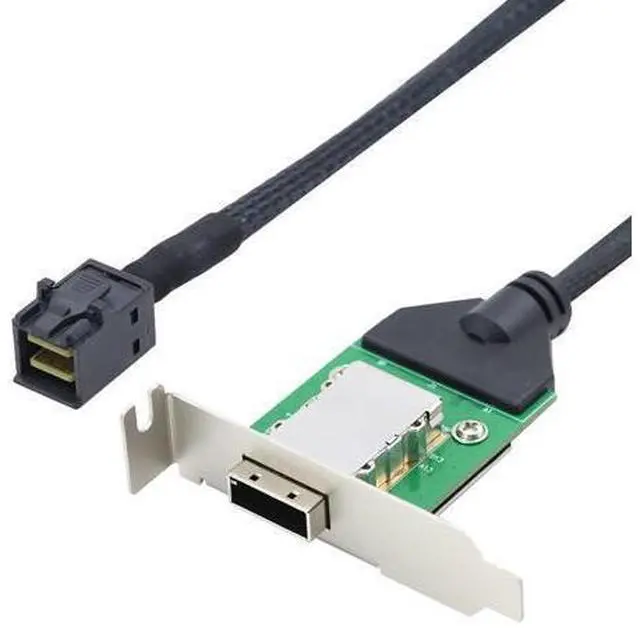 Alt view image 6 of 6 - Deuninker Mini SAS HD SFF-8643 to HD SFF-8088 PCBA Female Internal to External Cable, 6Gbps High-Speed Server Conversion Cable (0.5M/19.68in)