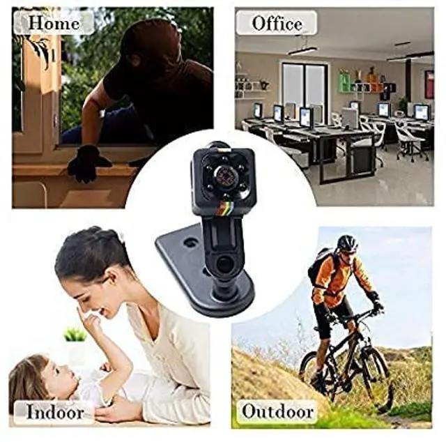 Alt view image 9 of 10 - Mini Camera Nanny Cam Baby Camera Dashboard Cam Doorbell Cam 720P/1080P Cop Cam - SQ11 HD Camera Small Infrared Camera Night Vision No WiFi Needed Pocket Camera Bike Cam Tiny Helmet Cam