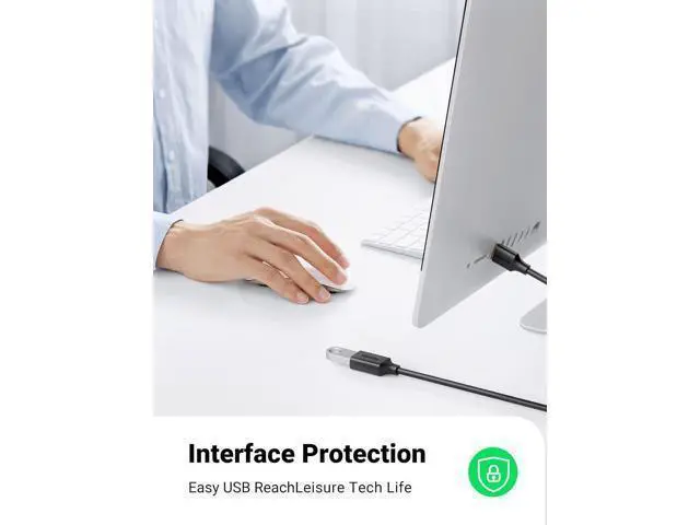 Alt view image 7 of 7 - UGREEN USB Extender, USB 3.0 Extension Cable Male to Female USB Cable High-Speed Data Transfer Compatible with Webcam, Gamepad, USB Keyboard, Mouse, Flash Drive, Hard Drive, Oculus VR, Xbox 15 FT