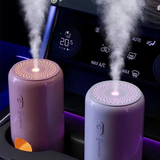 Alt view image 4 of 6 - QURO Vehicle Mounted Humidifier Wireless air Purification in the Vehicle Automatic Spray Large Capacity Aromatherapy Atomizer Beige
