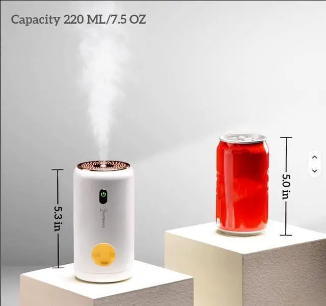 Alt view image 6 of 6 - QURO Vehicle Mounted Humidifier Wireless air Purification in the Vehicle Automatic Spray Large Capacity Aromatherapy Atomizer Beige