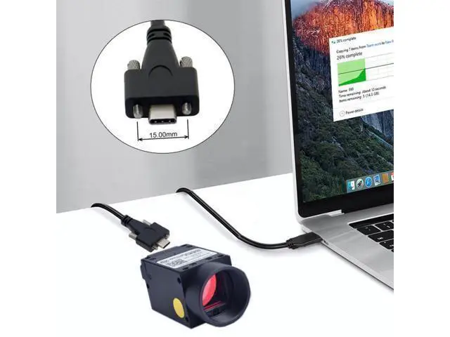 Alt view image 7 of 7 - Deuninker USB 3.0 to USB C Dual Locking Connector Data Cable with Repeater Chipset for Industrial Camera 8.0M