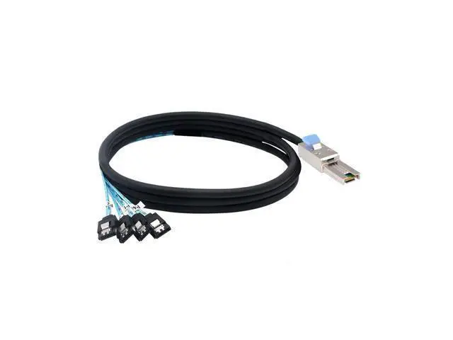 Alt view image 6 of 6 - Deuninker Mini SAS 26P SFF 8088 Male to 4 SATA 4Pin Female 1M 3.3FTCable with Latch,Mini SAS Host/Controller to 4 SATA Target/Backplane