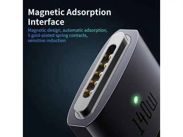 Alt view image 6 of 7 - Deuninker 140W USB C to Magnetic 3 Cable, MacBook Air Charger Mag-Safe Cable Compatible with MacBook Pro/Air M1 M2 M3(2021-2024 14"&16")-6.6ft