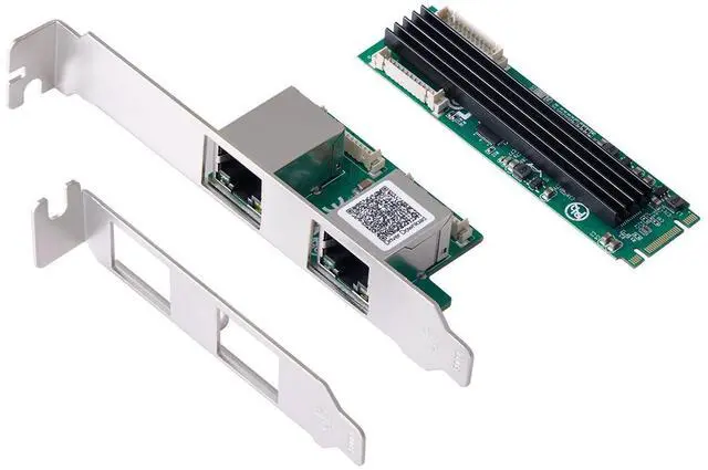 Alt view image 3 of 4 - Quantum 2-Port M.2 2.5G Ethernet Card RTL8125B for Dual LAN Expansion