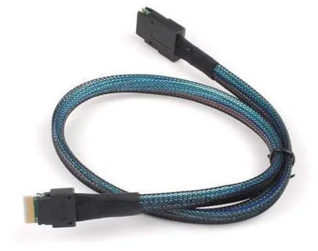 Alt view image 4 of 5 - Deuninker Heretom SFF-8654 to SFF-8087, Slim Line SAS 4.0 SFF-8654 4i 38 Pin Host to Mini SAS 4i SFF-8087 36 Pin Target Cable 1.6FT Black
