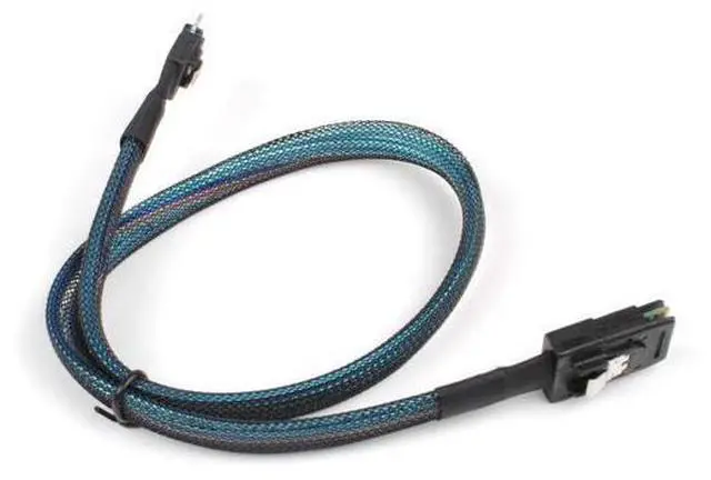 Alt view image 5 of 5 - Deuninker Heretom SFF-8654 to SFF-8087, Slim Line SAS 4.0 SFF-8654 4i 38 Pin Host to Mini SAS 4i SFF-8087 36 Pin Target Cable 1.6FT Black