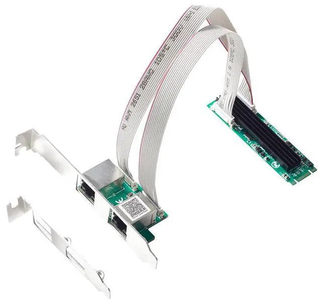 Alt view image 4 of 4 - Quantum 2-Port M.2 2.5G Ethernet Card RTL8125B for Dual LAN Expansion