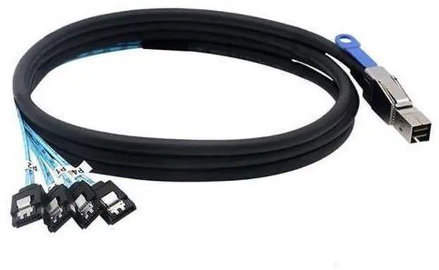 Alt view image 5 of 5 - Deuninker Mini SAS HD SFF-8644 with IC to 4 x SATA 7-Pin Cable \u2013 6Gbps High-Speed Server Hard Drive Interconnect, 28AWG Copper Wire (0.5m)