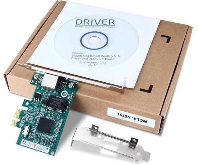 Alt view image 7 of 7 - 1.25G Gigabit Ethernet Network Card with Broadcom BCM5751 Controller-10/100/1000Mbps Ethernet Network Adapter(NIC) Compatible for BCM5751-T1, Single RJ45 Copper Port, PCI-Express 2.1 X1