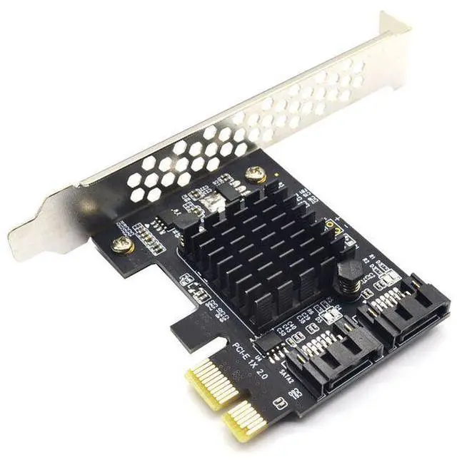 Alt view image 8 of 14 - Weastlinks PCIE PCI-E to 2 Port SATA 1X 4X 8X 16X PCI-E Cards PCI Express to 2 SATA 3.0 2-Port SATA III 6Gbps Expansion Adapter Boards
