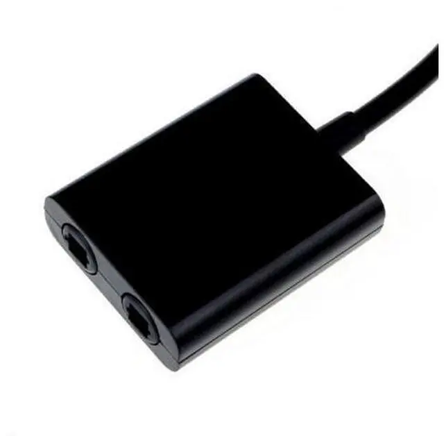 Alt view image 2 of 5 - FVH Dual Port Toslink Digital Optical Audio Splitter Adapter Fiber Optic Audio Cable 1 In 2 Out Black RC-134-BK