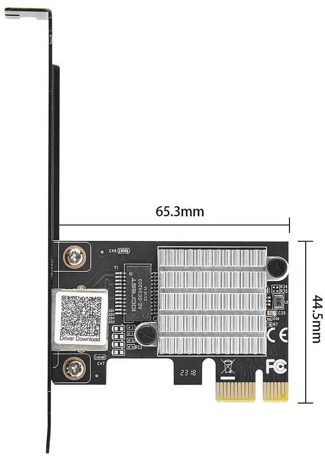 Alt view image 5 of 5 - Quantum Flash Sale NO Pcie 2.5gb Ethernet Card Wired Pcie Gigabit Nic NO 2.5g Ethernet Adapter