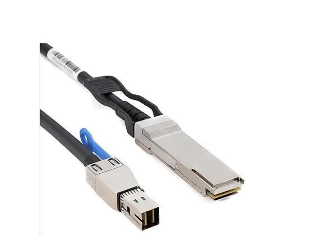 Alt view image 4 of 5 - Deuninker MiniSAS HD SFF-8644 to QSFP 40G SFF-8436 Server Cable \u2014 12Gbps 28AWG 10 Ohm High-Speed Stacking Internal Connection Cable, Black (0.5M)