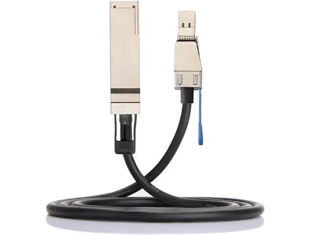 Alt view image 5 of 5 - Deuninker MiniSAS HD SFF-8644 to QSFP 40G SFF-8436 Server Cable \u2014 12Gbps 28AWG 10 Ohm High-Speed Stacking Internal Connection Cable, Black (0.5M)