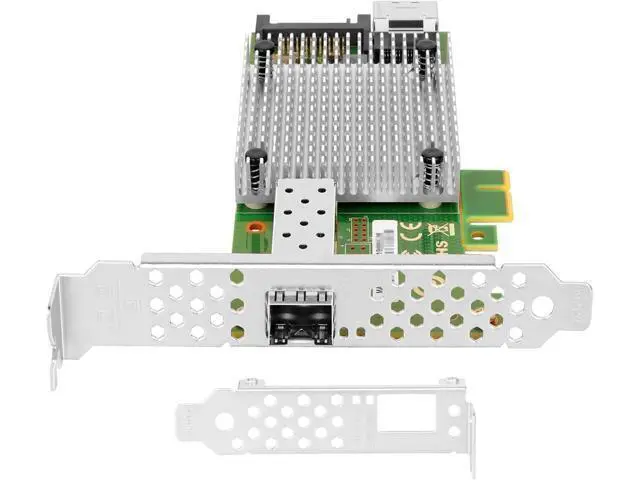 Alt view image 3 of 6 - M.2 to 10GbE SFP+ NIC, Single SFP+ Port with In-tel 82599 chip, M.2 + M Key + SFF-8087 with 35cm(13.7in) Cable, 10 Gigabit Network Card for Windows, Linux, UEFI