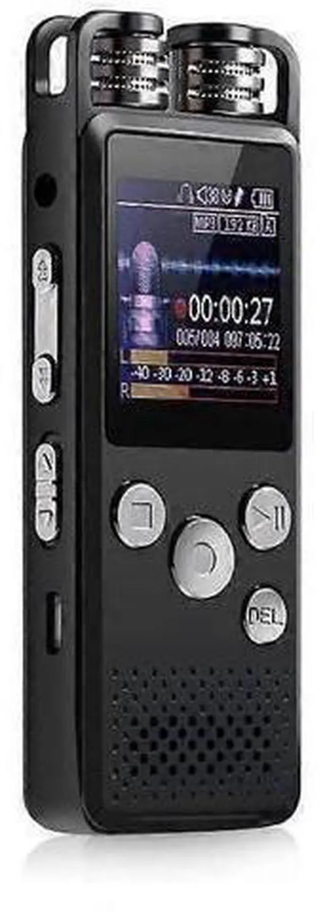 Main image of Ecocleanpath Professional Voice Activated Digital Audio Recorder, 16GB USB Pen with Noise Reduction & 45H Battery, Black