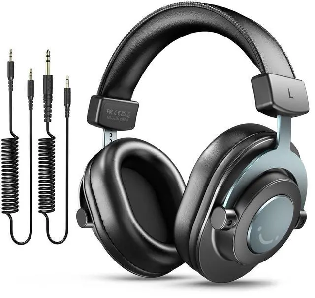 Main image of FIFINE Studio Monitor Headphones for Recording-Over Ear Wired Headphones for Podcast Monitoring, Streaming Comfortable Equipment with Detachable Cables 3.5mm or 6.35mm Jack, Black, on PC/ (ABCD2210H8)
