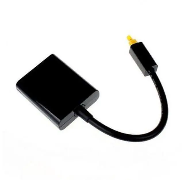 Alt view image 4 of 5 - FVH Dual Port Toslink Digital Optical Audio Splitter Adapter Fiber Optic Audio Cable 1 In 2 Out Black RC-134-BK