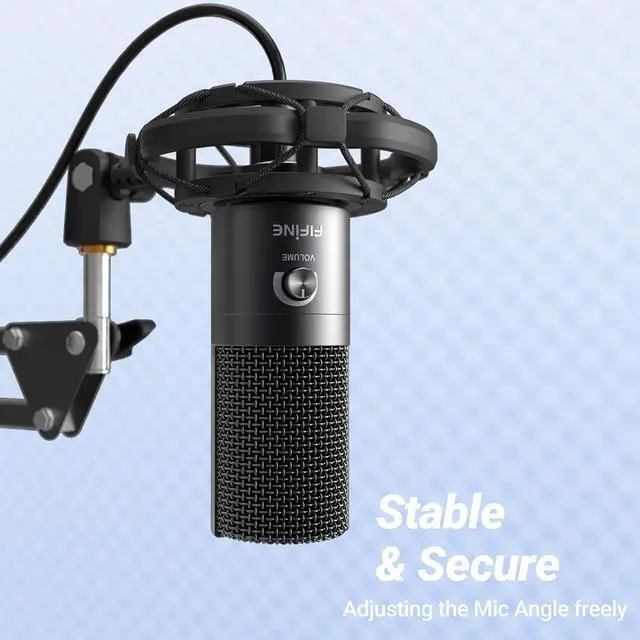 Alt view image 4 of 6 - Deuninker Shock Mount Holder for Microphone, Vibration Reduction and Noise Elimination, with Thumbscrew, Pivot mount, Suitable for Desk Stand and Boom Arm