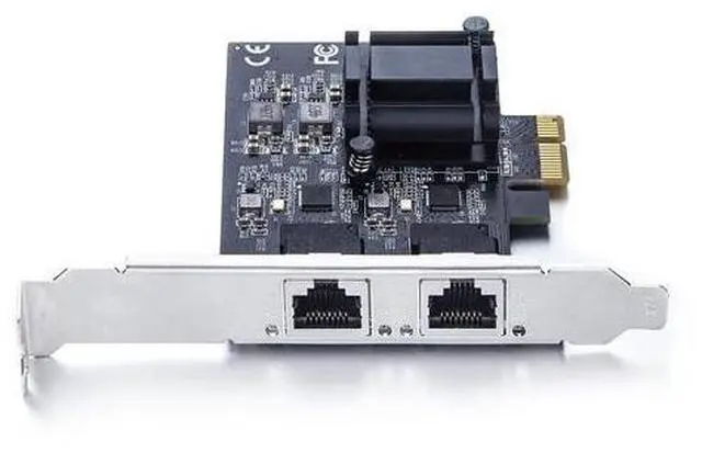 Alt view image 2 of 3 - 100M/1000M/2.5G NIC Network Card, Dual RJ-45 Port, with Realtek RTL8125BG Controller, Support Windows/ Windows Server/Linux/Ubuntu/Centos/Vmware