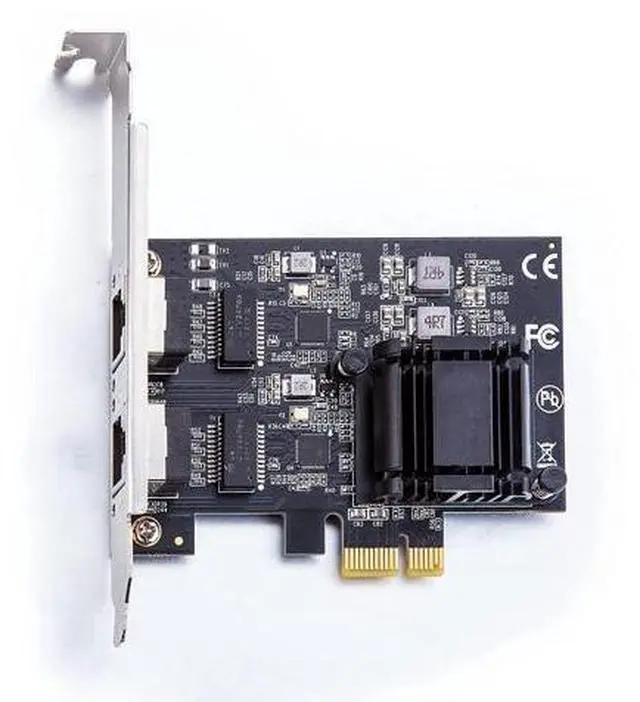 Alt view image 3 of 3 - 100M/1000M/2.5G NIC Network Card, Dual RJ-45 Port, with Realtek RTL8125BG Controller, Support Windows/ Windows Server/Linux/Ubuntu/Centos/Vmware