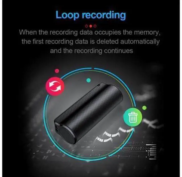 Alt view image 3 of 5 - Ecocleanpath 8GB Digital Voice Recorder with HD Noise Reduction, Voice Activation & HiFi Audio, Portable MP3 Player (Black)