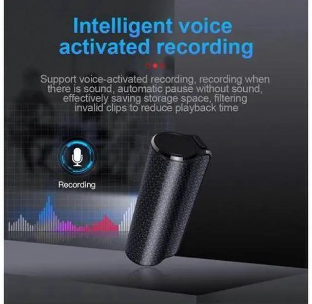 Alt view image 4 of 5 - Ecocleanpath 8GB Digital Voice Recorder with HD Noise Reduction, Voice Activation & HiFi Audio, Portable MP3 Player (Black)