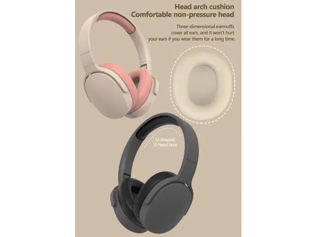 Alt view image 6 of 7 - Bluetooth Headset, Lightweight and Foldable, Stereo with Microphone, Low Latency, Bluetooth 5.3 Headset for Travelling/Telephone/PC -Blue