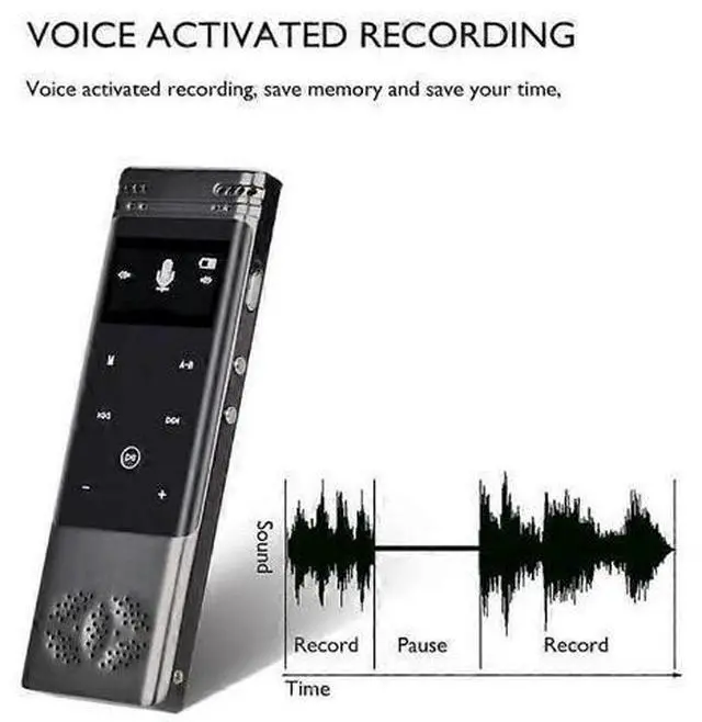 Alt view image 2 of 5 - Ecocleanpath Professional Voice Activated Digital Audio Recorder with Noise Cancelling, 8GB USB Pen MP3 (Black)