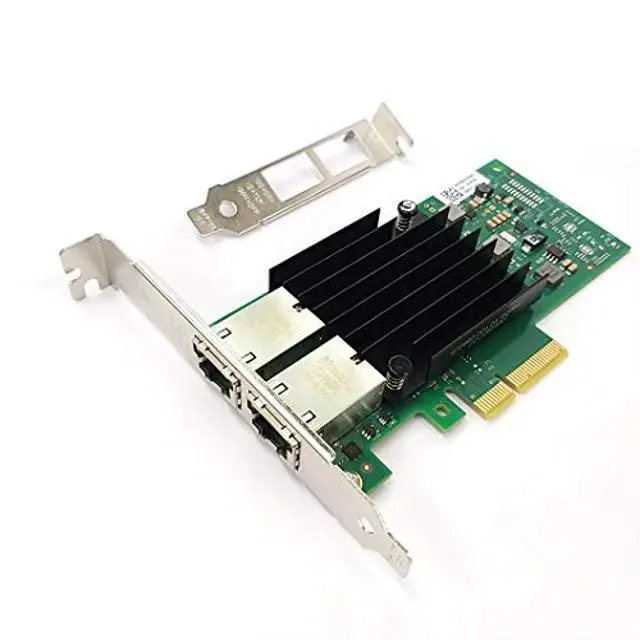 Alt view image 2 of 5 - HINYSENO Dual Port 10GbE RJ-45 PCI-Express x 4 Gigabit Ethernet Server Adapter Dual Port Network Interface Controller Card for X550 Chipset, Compare to Intel X550-T2