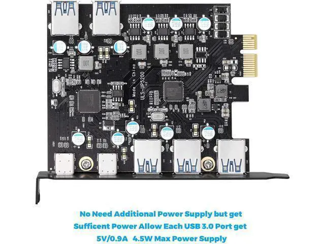 Alt view image 4 of 7 - PCIe Gen3 x2 USB 3.2/3.1 Card ASM3142- PCI Express to 4-Port Type C HUB Internal Expansion Card Controller Adapter PCI Express Card Desktop PC Support Multiple INs