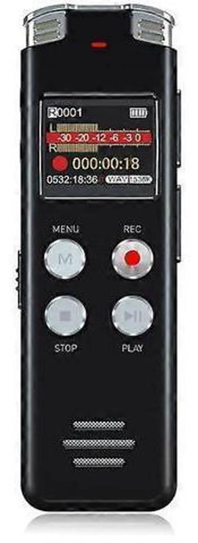Main image of Ecocleanpath 64GB Voice Activated Recorder with Playback - Upgraded Digital Audio Recorder for Lectures & Meetings (Black)