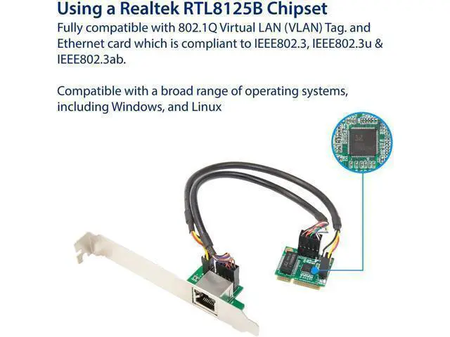 Alt view image 3 of 6 - IO CREST 2.5 Gigabit Ethernet Mini PCI-E Network Controller Card 10/100/1000/25000 Mbps RJ45 LAN Adapter Converter for Desktop PC,SI-MPE24073