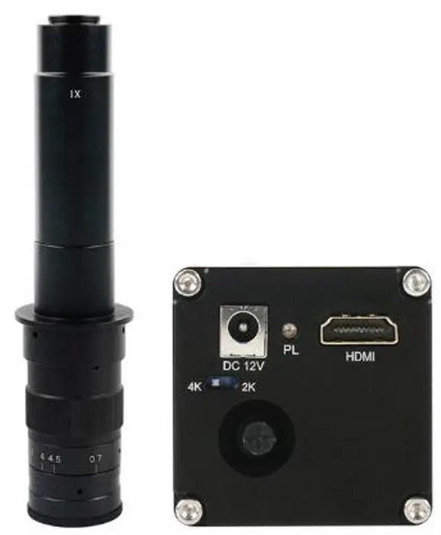 Alt view image 8 of 14 - 2K 4K 1080P HDMI Digital Industrial Video Microscope Camera & 300X C-Mount Lens For PCB Soldering