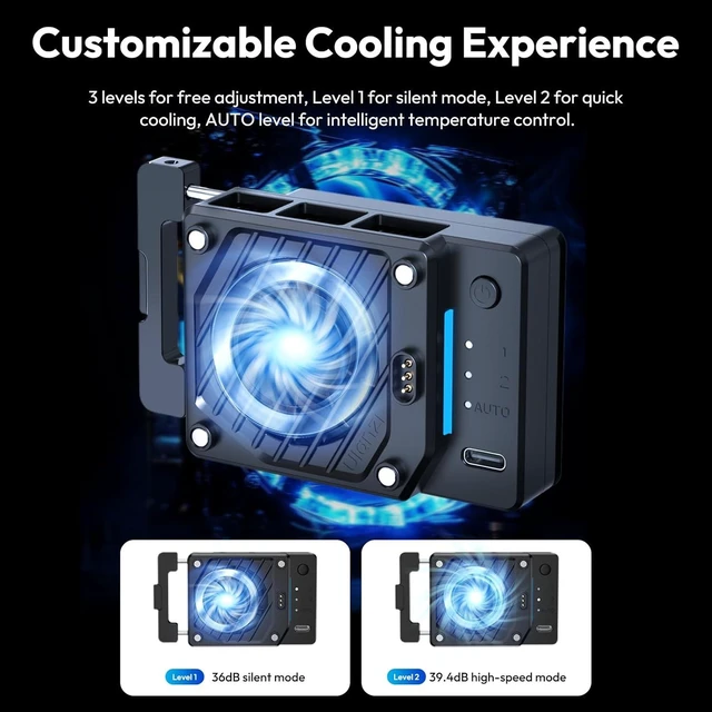 Alt view image 13 of 14 - VoltSync CU01 Camera Cooler Kit for DSLR & Mirrorless, Semiconductor Cooling Fan with 3000mAh Magnetic Rechargeable Battery, 3 Speeds, Auto Temp Control Cooling for Video Recording(Battery+Cooler)